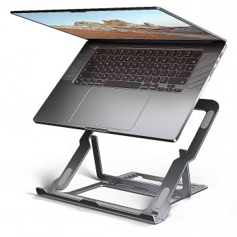 Axagon STND-LAG Laptop-Ständer, höhenverstellbar, faltbar, Aluminium - grau