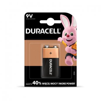 Baterija DURACELL 9V, LR61, 1 gab./iepak.