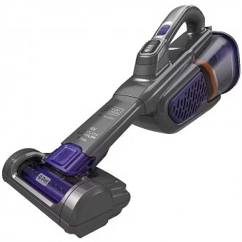 Black & Decker Dustbuster with Powered Pet Brush 18V, Black/Purple