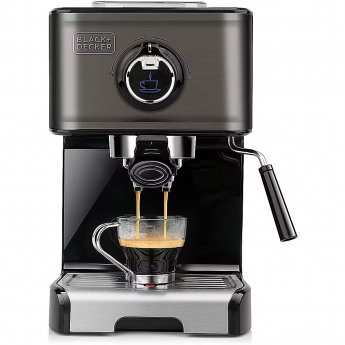 Black+Decker BXCO1200E, Espresso coffee maker, Black/Silver