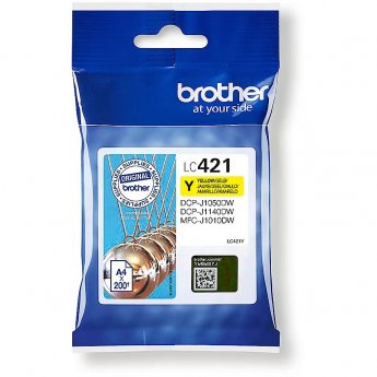 Brother LC-421Y YELLOW 200 PAGES DCP-J1050DW/J1140DW/MFC-J1010DW