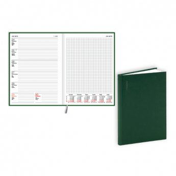 Calendar EKO Quadro A5, week, flex balacron, green, LV