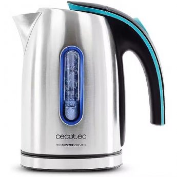 Cecotec Kettle | ThermoSense 220 Steel | Electric | 1630 W | 1.2 L | Stainless Steel | 360° rotational base | Stainless Steel