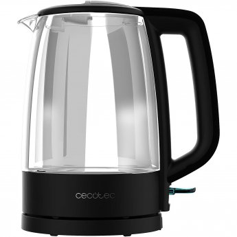 Cecotec Kettle | ThermoSense 320 Clear | 2200 W | Electric | 1.7 L | Glass | 360° rotational base | Black/Transparent