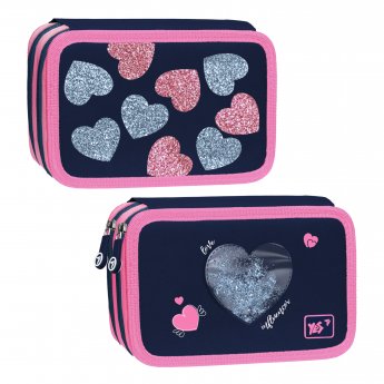 Cietais penālis ar diviem nodalījumiem YES HP-01 Bright Hearts