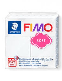 Cietējoša modelēšanas masa FIMO EFFECT, 57 g, caurspīdīgi baltā krāsa (translucen white)