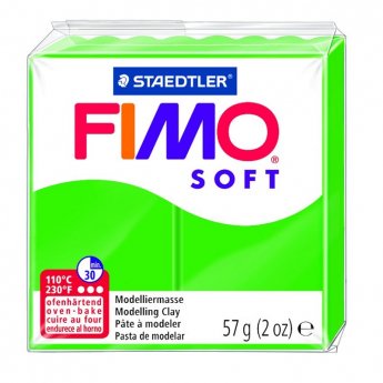 Cietējoša modelēšanas masa FIMO SOFT, 57 g, tropu zaļā krāsa (tropic green)