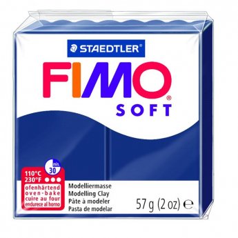 Cietējoša modelēšanas masa FIMO SOFT, 57 g, zilā krāsa (winsdor blue)