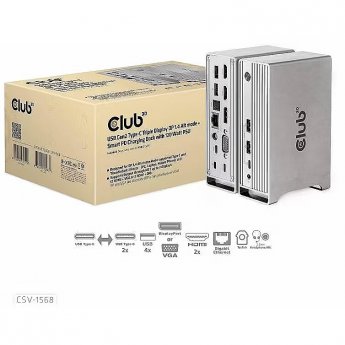 Club3D NB ACC DOCKING STATION/USB-C 120W CSV-1568