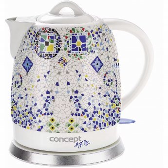Concept ceramic kettle Arte, White/Marbles