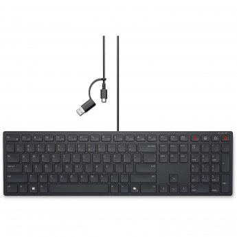 Dell KB525C, Black, LT