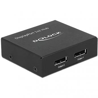 Delock DisplayPort Splitter 1.2 > 2x DisplayPort 4K (black)