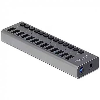 Delock External SS USB Hub 13Ports + Switch -