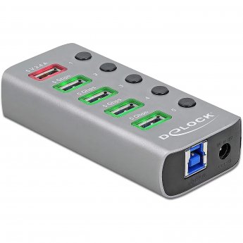 Delock USB 3.2 Gen1 Hub + 4Po + 1SLK + ST + BE -