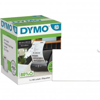 DYMO LabelWriter ORIGINAL DHL shipping labels 102x210mm, 1 roll with 140 labels (permanently adhesive, 2166659)