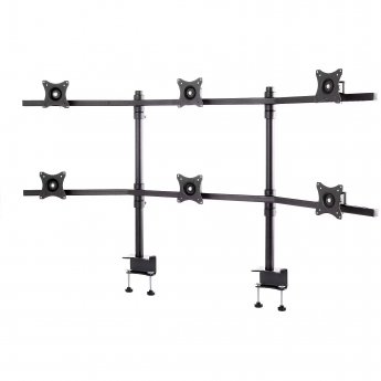 Edbak Desk mount for 6 monitors, curved, 19-27"
