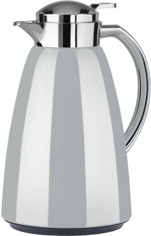 Emsa CAMPO vacuum jug, 1 liter (light grey/stainless steel, QUICK TIP closure)