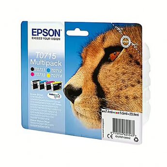 Epson T0715 ink cartridge black + tri