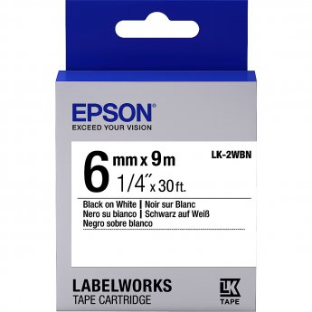 Epson TAPE LK-2WBN STD BLK-/WHT 6/9 .