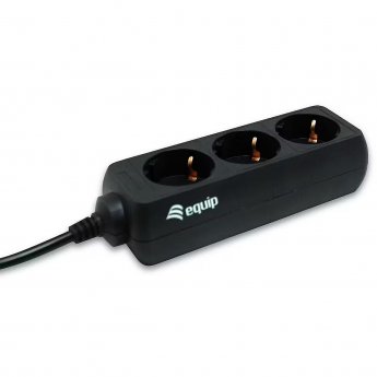 Equip Steckdosenleiste 3-fach für USV black