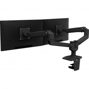 Ergotron LX Dual Side-by-Side Desk Mount Arm, up to 27"