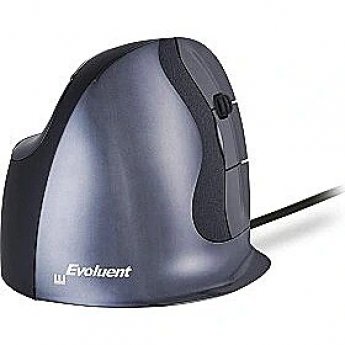 Evoluent VerticalMouse D, Black / Silver,  (Large, RH)
