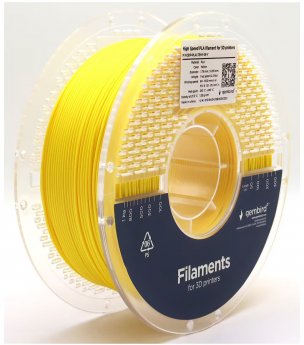 FlashForge High Speed PLA filament, 1.75 mm, 1 kg | 3DP-PLA1.75HY-01-Y | PLA filament | Yellow
