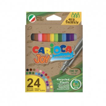 Flomasteri CARIOCA JOY ECOFAMILY, 24gab