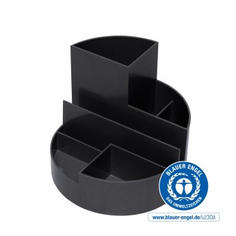 Galda organizators MAULroundbox, pārstrādāts, melns