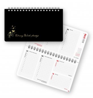 Galda plānotājs 2026 adam DREAMY ECLIPSE, mazais formāts, nedēļas pārskats, spirāle