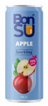 Gāzēts atspirdzinošs ābolu sulas dzēriens BONSU, 330 ml (DEP)