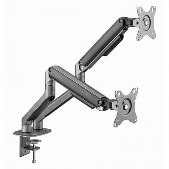 Gembird Desk mounted adjustable double monitor arm, 17-32"