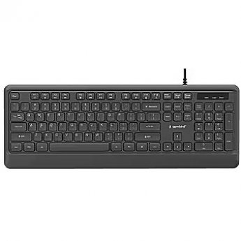 Gembird Klaviatūra Gembird Slim Backlight USB-A+C US