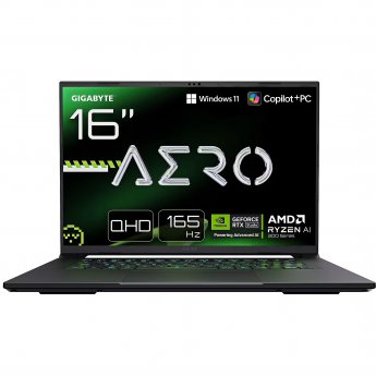 Gigabyte AERO X16 1VH-93EEC94AH | 16 " | IPS | QHD+ | 165 Hz | AMD Ryzen Al 7 | 350 | 16 GB | DDR5 | Solid-state drive capacity 1000 GB | NVIDIA GeForce RTX 5060 | GDDR7 | 8 GB | Windows 11 Home | 802.11ax | Bluetooth version 5.2 | Keyboard language US in
