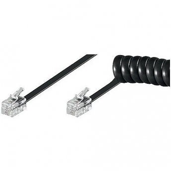 Goobay Cable telefoniczny (Spiralny) RJ10 4m