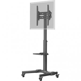 Goobay Floor stand | TV Presentation Stand Basic, Size L | Height adjustment | 37-70 " | Maximum weight (capacity) 35 kg | Black