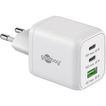 Goobay USB-C™ PD Multiport-Schnellladegerät Nano (65 W) weiß
