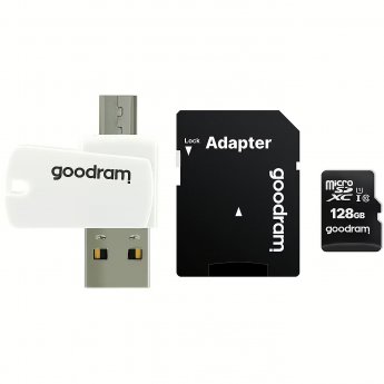 Goodram M1A4, microSDXC, 128GB, All in one