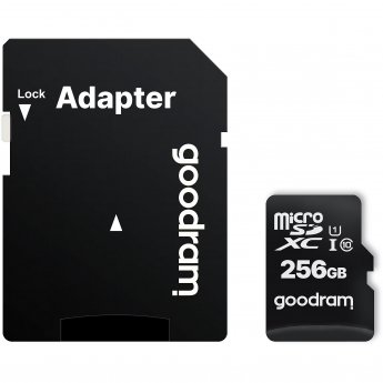 Goodram M1AA, microSDXC, 256GB, Class 10, UHS-I + Adapter