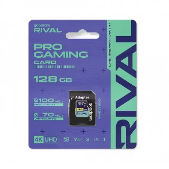 Goodram microSDXC 128GB V30 UHS I U3 RIVAL + adapter