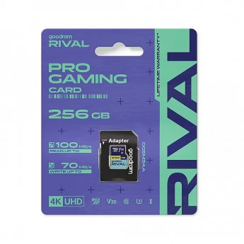 Goodram microSDXC 256GB V30 UHS I U3 RIVAL + adapter