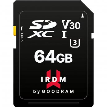 Goodram S3A0, 64GB, SDXC, UHS-I U3, V30
