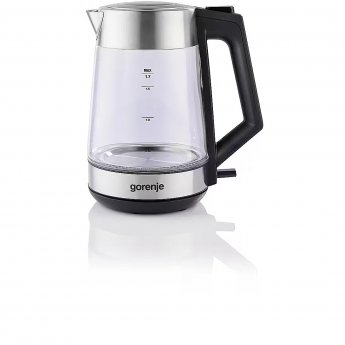 Gorenje | K17OGS | Kettle | Electric | 1.7 L | 2200 W | 360° rotational base | Stainless steel/Glass | Stainless steel