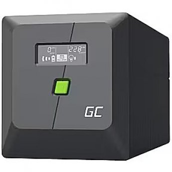 Green Cell Nepārtrauktas barošanas bloks Green Cell PowerProof LCD UPS 1000VA 600W USB 2x Schuko + 2x IEC