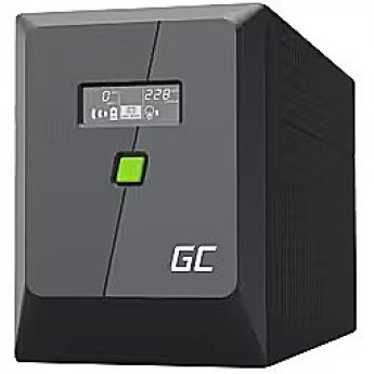 Green Cell Nepārtrauktas barošanas bloks Green Cell PowerProof LCD UPS 1500VA 900W USB 4x Schuko + IEC