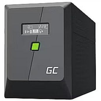 Green Cell Nepārtrauktas barošanas bloks Green Cell PowerProof LCD UPS 2000VA 1400W USB 2x Schuko + 3x IEC