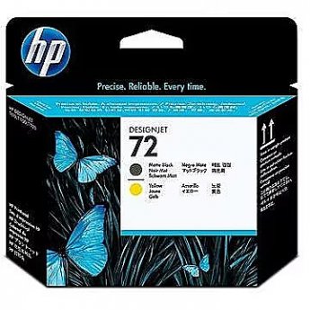 Hewlett Packard HP 72 MATTE BLACK AND YELLOW PRINTHEAD