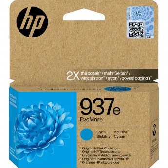 Hewlett Packard HP 937e EvoMore Cyan Original Ink Cartridge