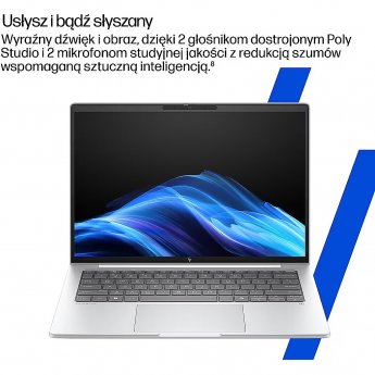 Hewlett Packard HP EliteBook 8 G1a Ryzen AI 5 PRO 340 14.0"WUXGA IPS 400nits Eye Ease AG 24GB DDR5 5600 SSD512 Radeon 840M Cam 5Mpx 62Wh W11Pro Pike silver aluminium 3Y OnSite