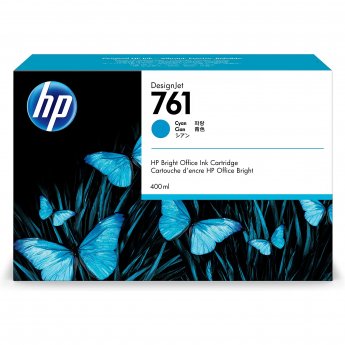 Hewlett Packard INK CARTRIDGE NO 761 400ML CYAN DESIGNJET